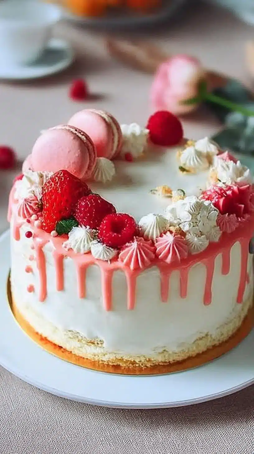 Milk Girl Cake 1 Milk Girl Cake topped with creamy frosting and decorative sprinkles