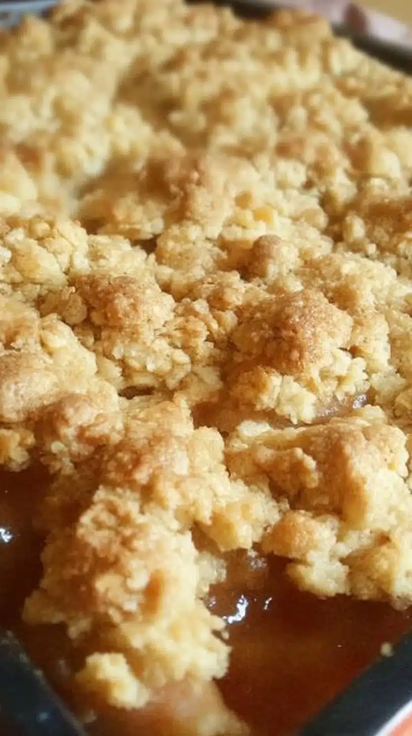 Moist Apple Crisp 1 Deliciously moist apple crisp with a crunchy topping and fresh apples.