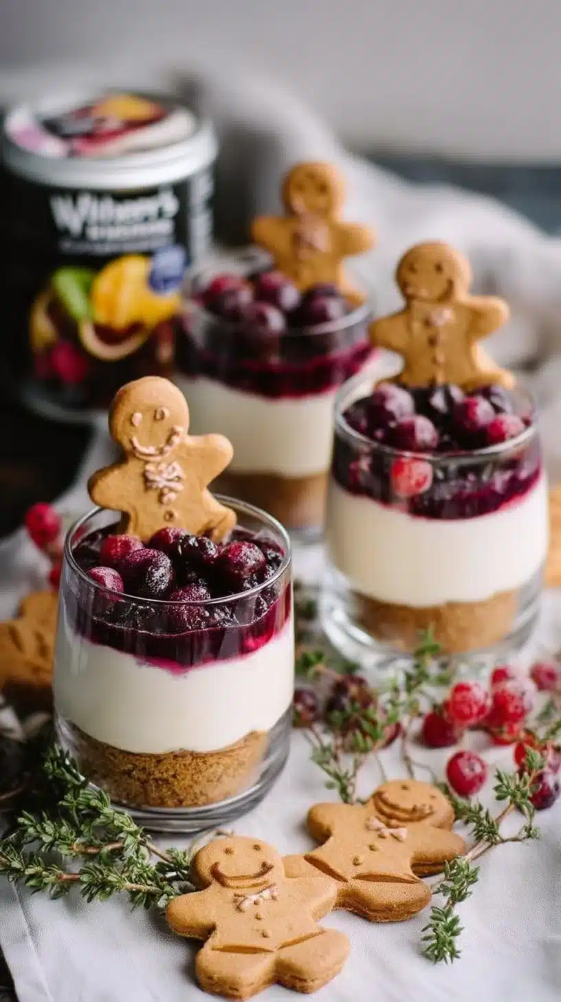 No-Bake White Chocolate Cheesecakes with Mulled Wine Fruit 1 No-bake white chocolate cheesecakes with mulled wine fruit garnish