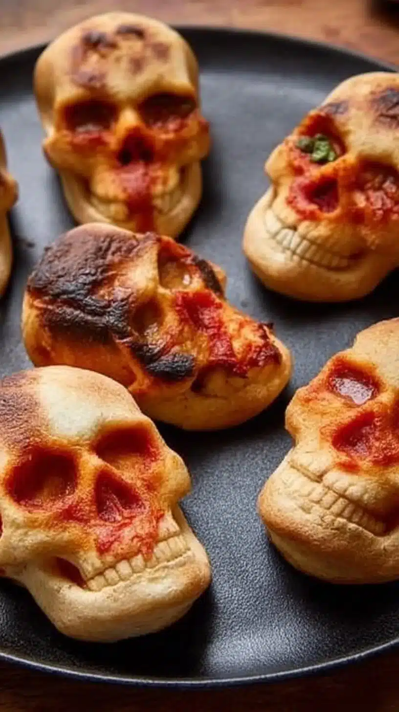 Pizza Skulls 1 Delicious Pizza Skulls baked and ready to be enjoyed