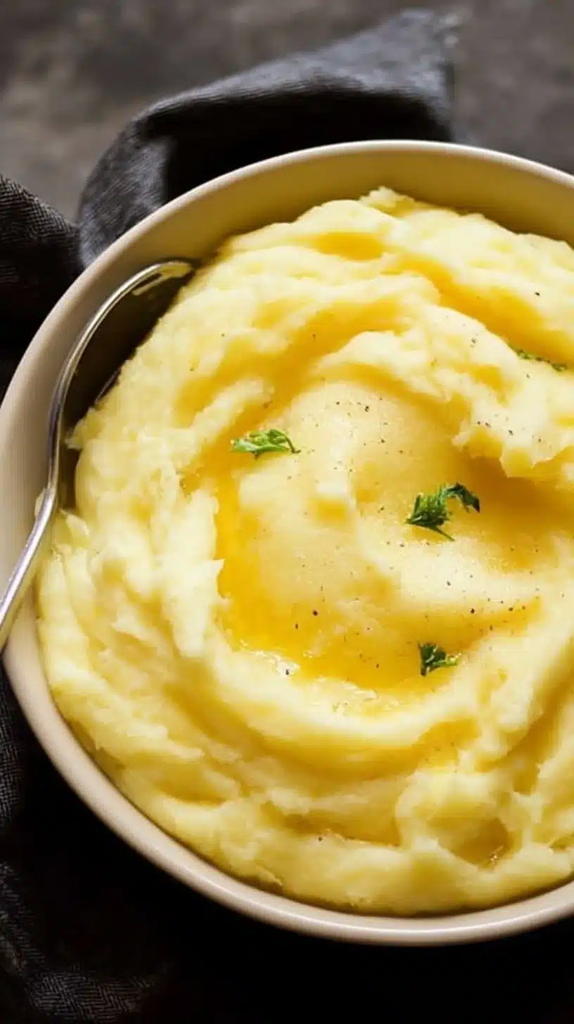 Rich & Creamy Mashed Potatoes (Paris Mash) 1 A bowl of rich and creamy mashed potatoes, perfect for a comforting meal.