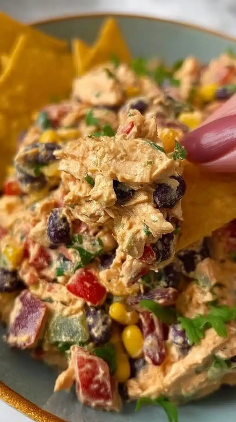 Southwestern Chicken Salad 1 Delicious Southwestern Chicken Salad with fresh ingredients and vibrant colors