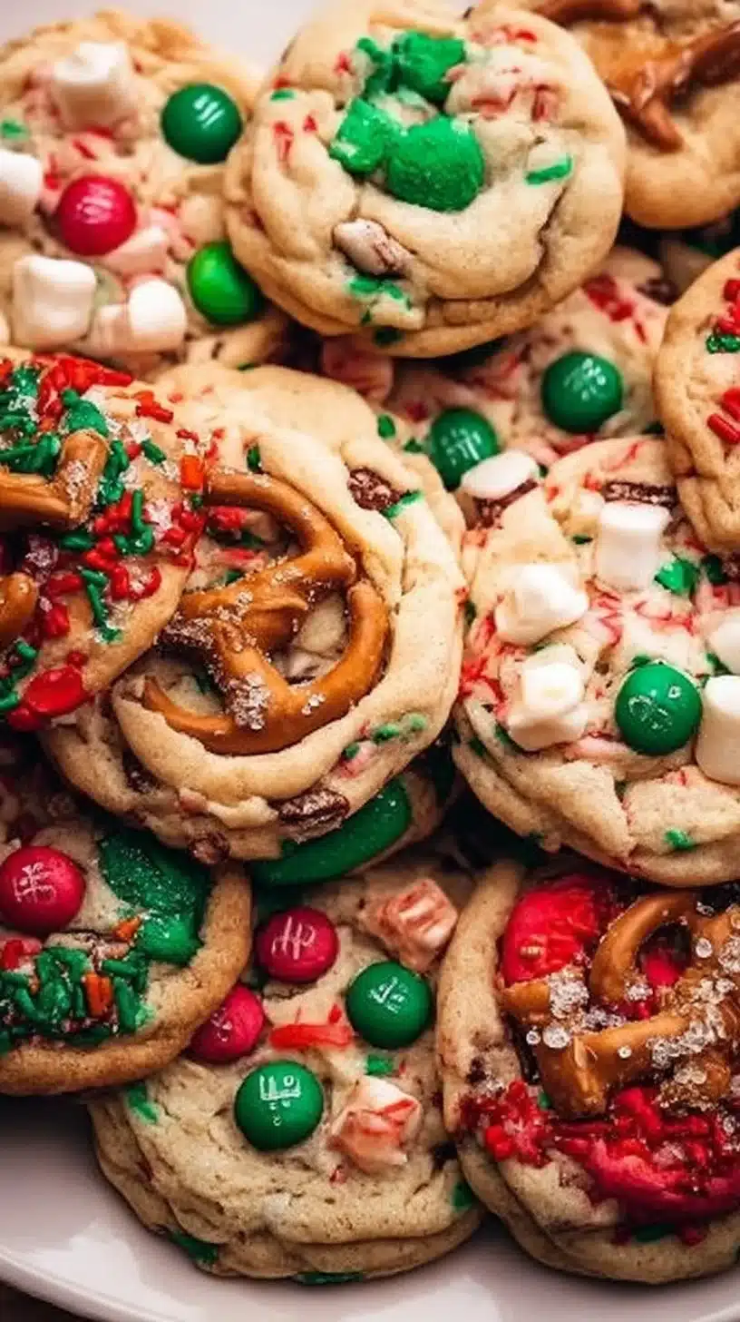 Sweet and Salty Christmas Cookies 1 Sweet and salty Christmas cookies on a festive platter