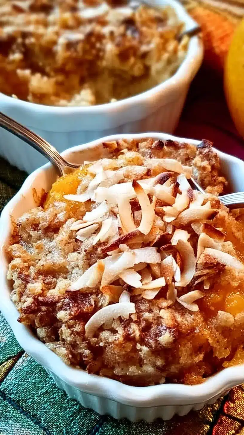 Sweet Potato Streusel Casserole with Coconut 1 Delicious Sweet Potato Streusel Casserole topped with coconut flakes