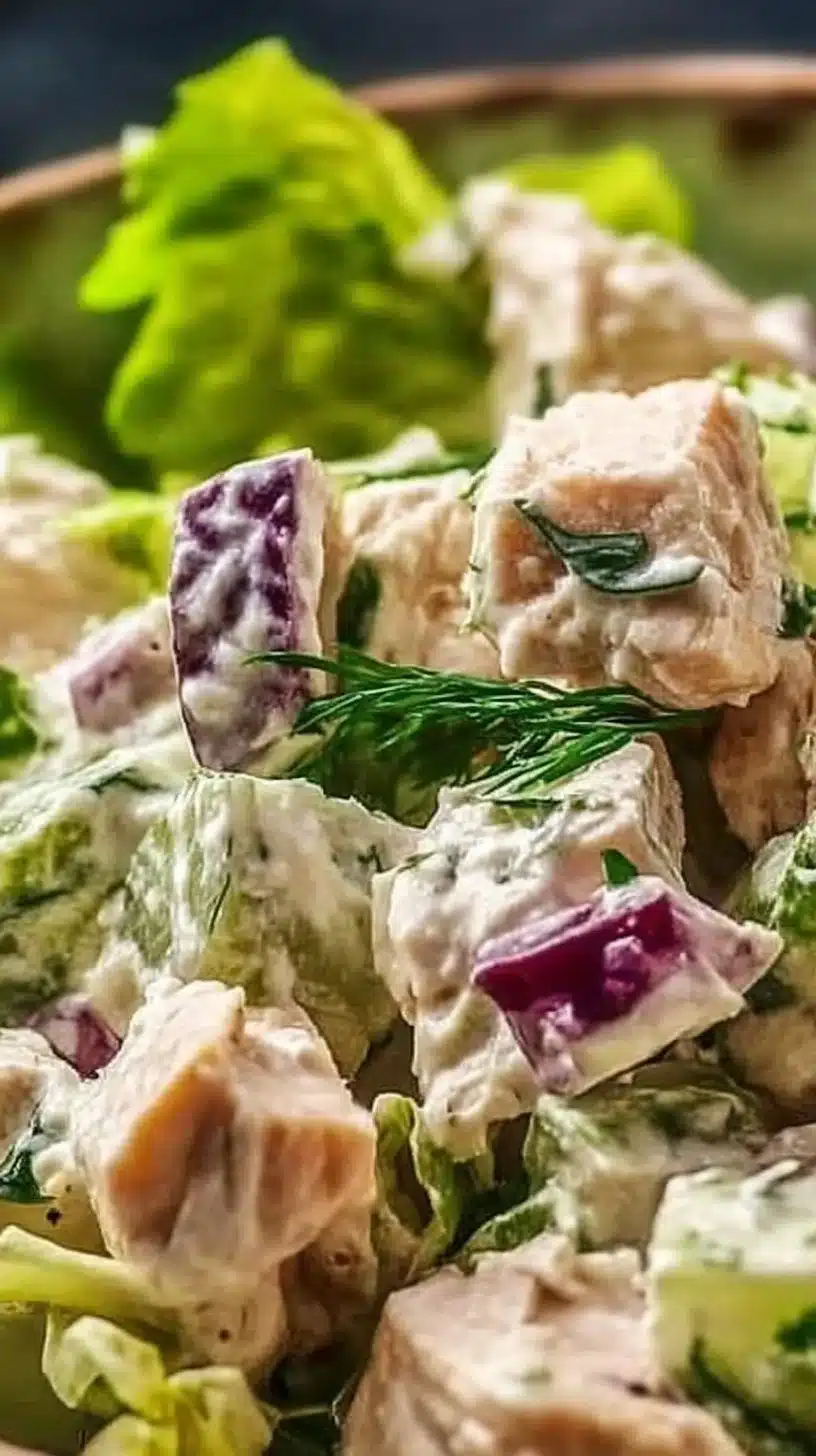 The Best Classic Chicken Salad Recipe 1 Delicious classic chicken salad with fresh vegetables and seasonings