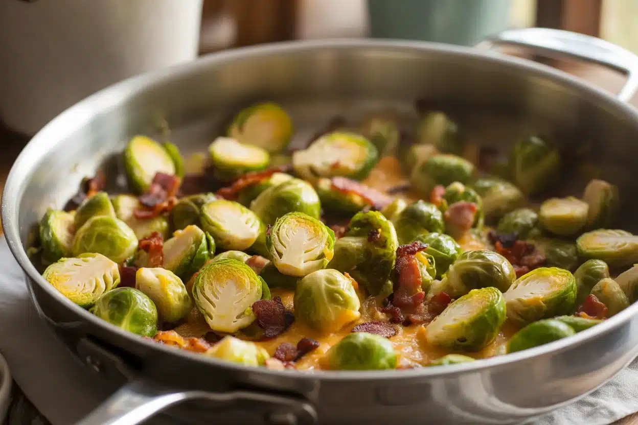 Deliciously Creamy Keto Creamed Brussels Sprouts Recipe