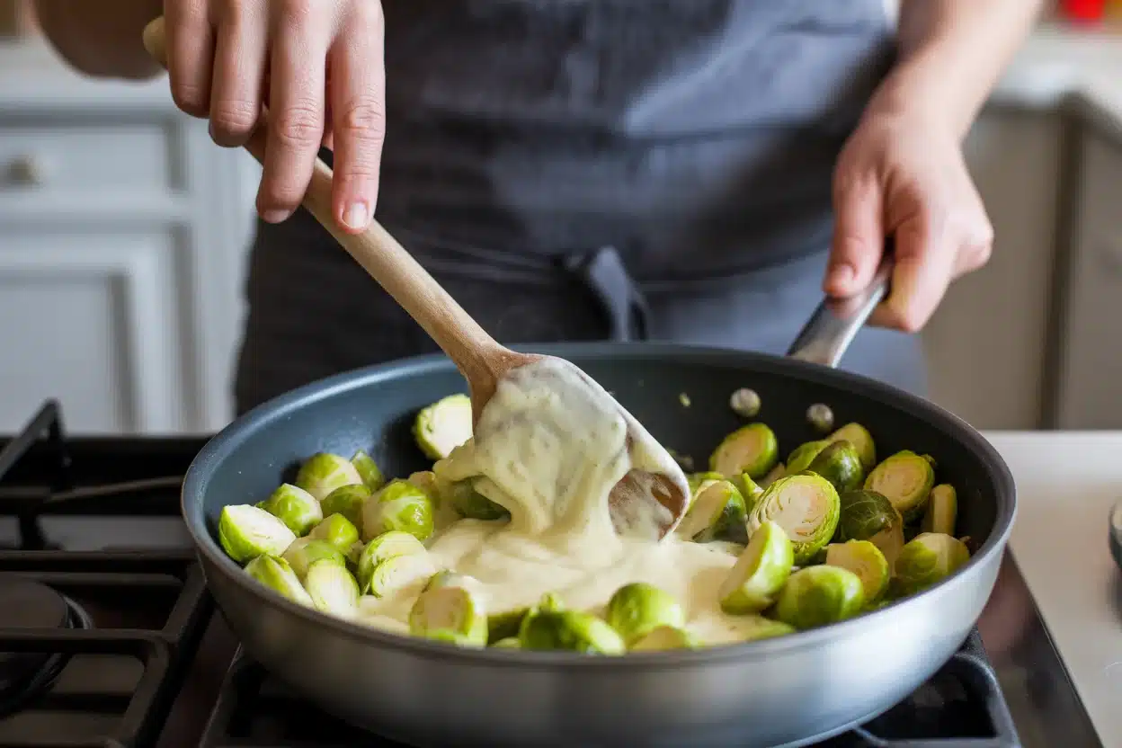 Deliciously Creamy Keto Creamed Brussels Sprouts Recipe