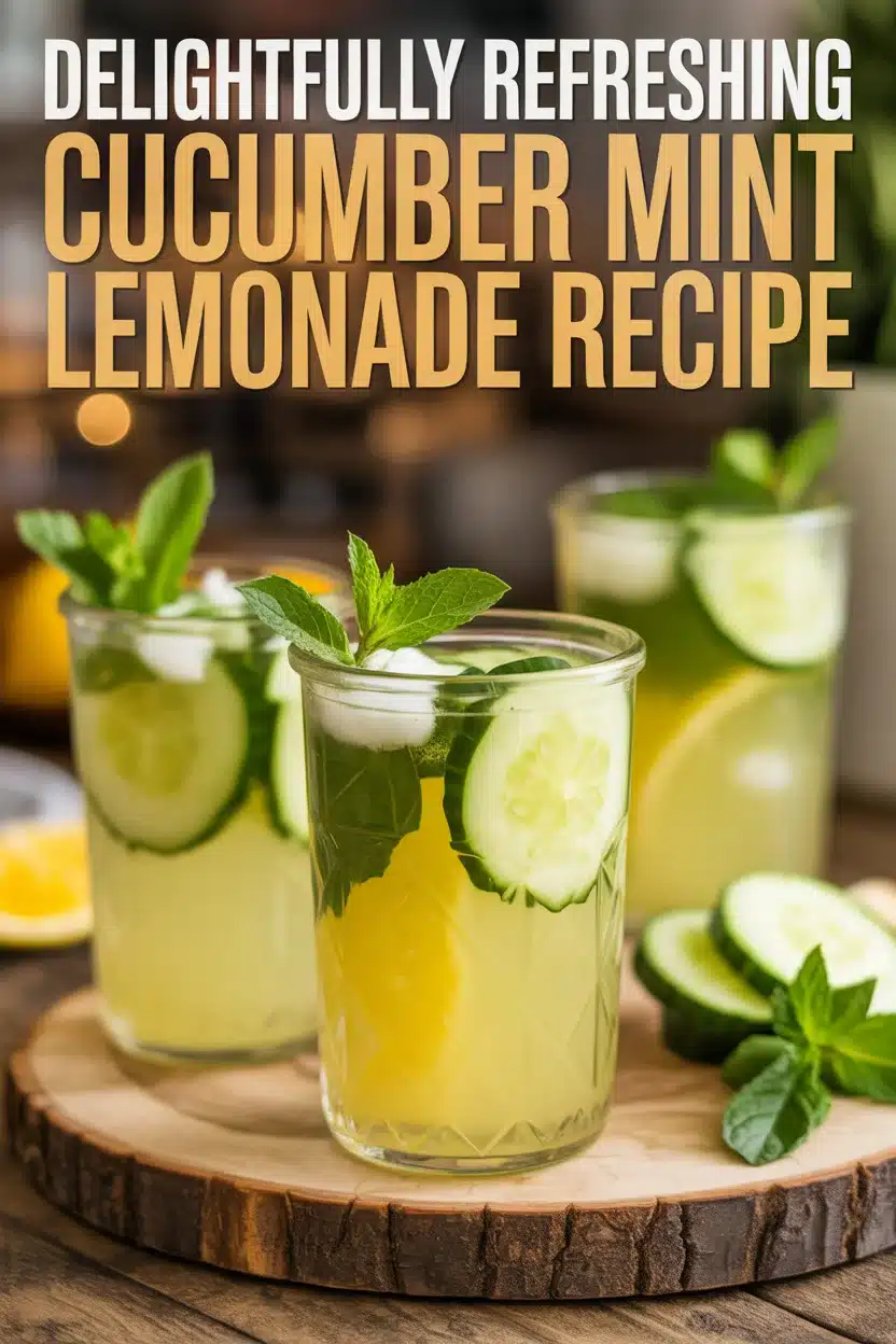 Delightfully Refreshing Cucumber Mint Lemonade Recipe