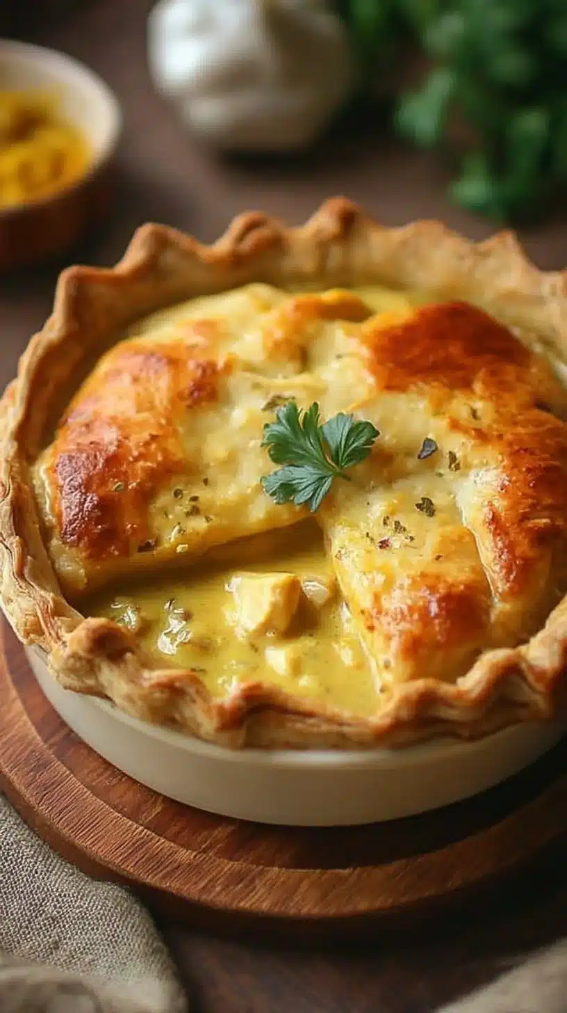 Coconut Curry Chicken Pot Pie 1 Delicious Coconut Curry Chicken Pot Pie with vibrant vegetables and flaky crust