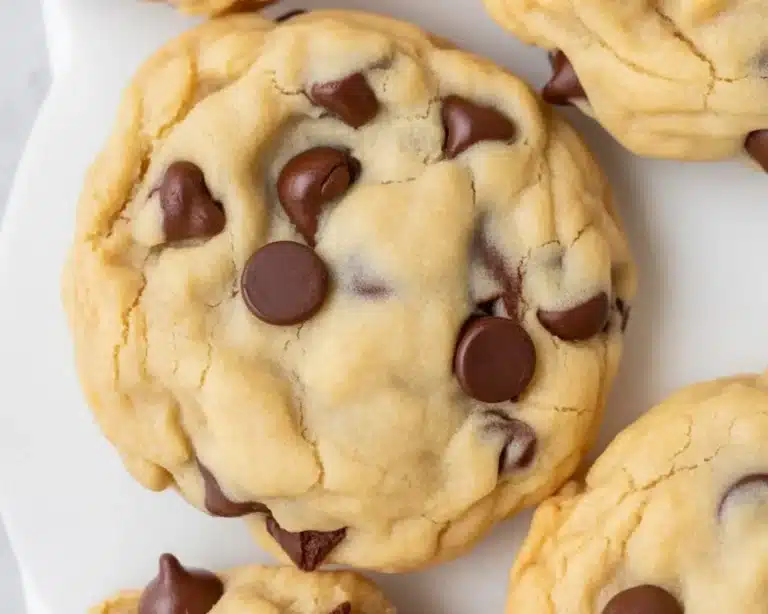Delicious low carb keto cookies recipe with chocolate chips and almond flour.