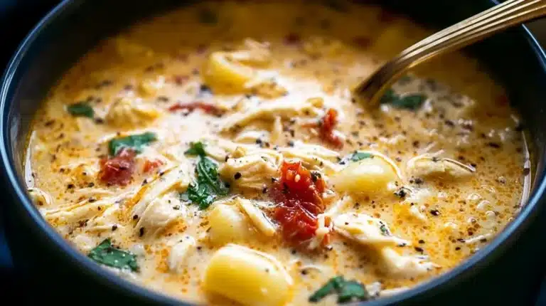 Delicious Marry Me Chicken Soup served in a bowl for ultimate comfort food.