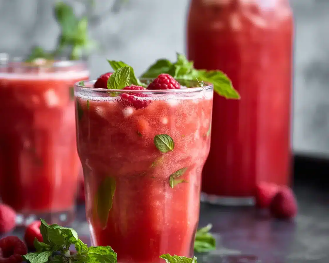 Refreshing Watermelon Basil Cooler for Hot Summer Days 1 Refreshing Watermelon Basil Cooler with fresh ingredients for a cool summer drink