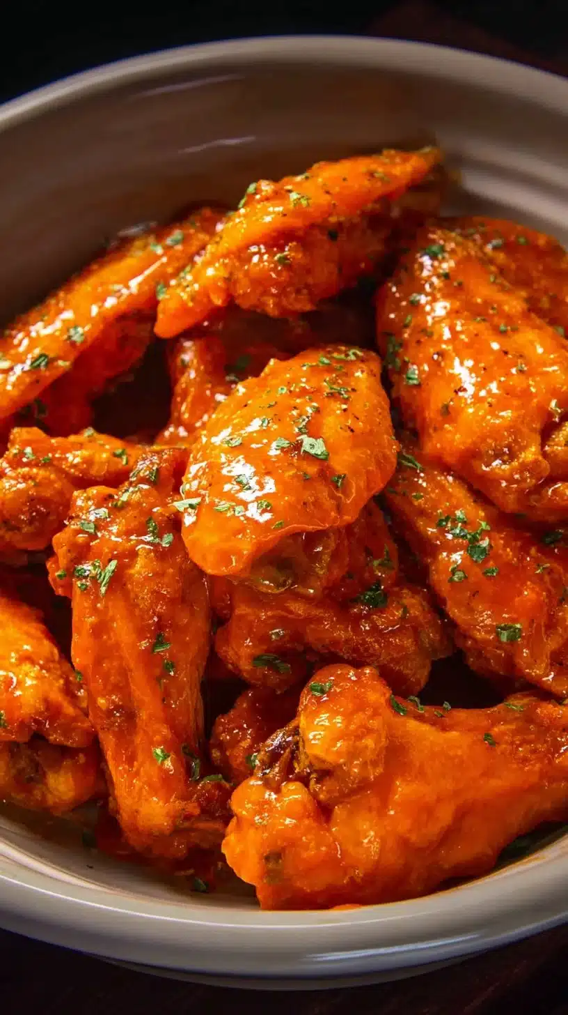 Slow Cooker Buffalo Wings 1 Slow cooker buffalo wings ready to serve with celery and ranch dip