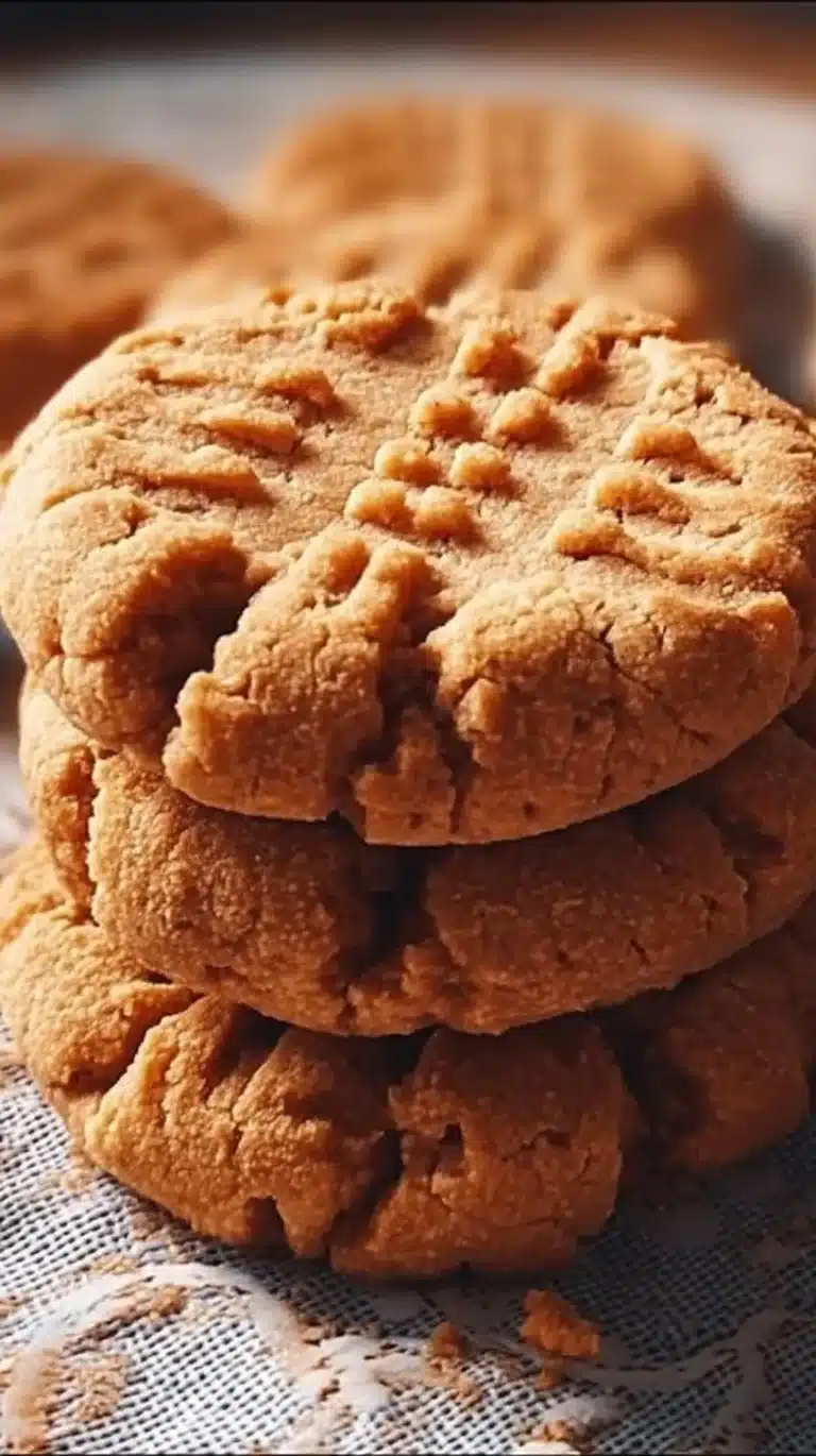 Delicious air fryer peanut butter cookies on a cooling rack