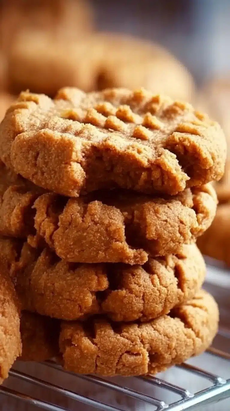 Cinnamon peanut butter banana cookies on a cooling rack