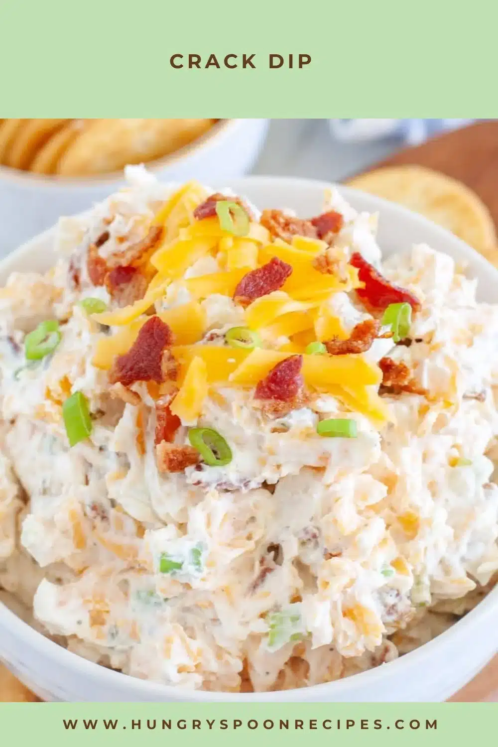 Crack Dip 1 Delicious crack dip served in a bowl with tortilla chips on the side.