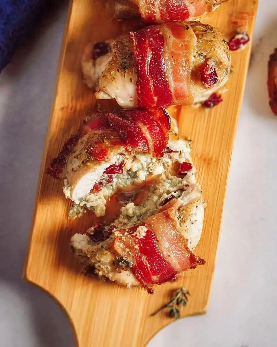 Holiday-Worthy Stuffed Chicken with Cranberry, Brie, and Bacon 1 Holiday-worthy stuffed chicken with cranberry, brie, and bacon recipe