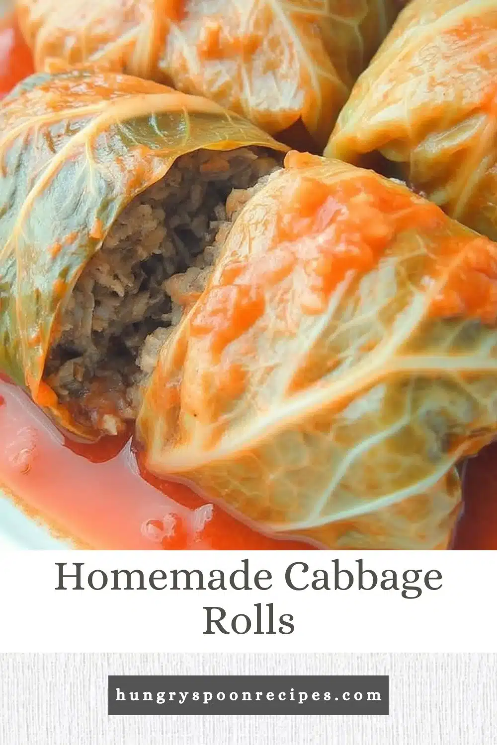 Homemade Cabbage Rolls 1 Delicious homemade cabbage rolls stuffed with meat and rice on a plate