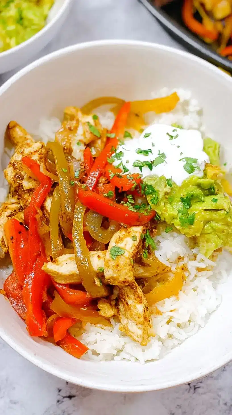 Chicken Fajita Rice Bowl