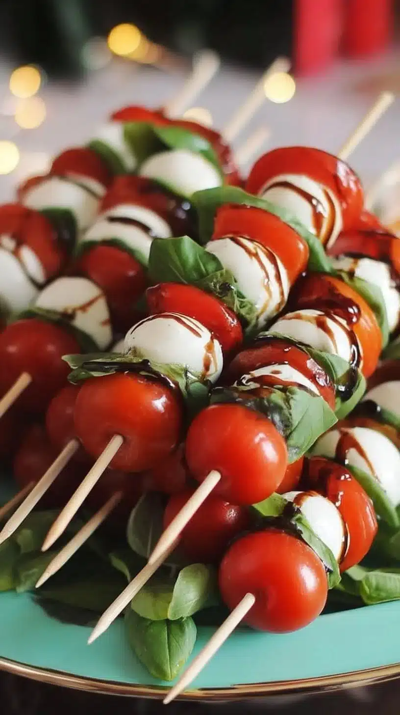 18 Delicious Valentine’s Day Finger Food Ideas 2 Caprese Skewers