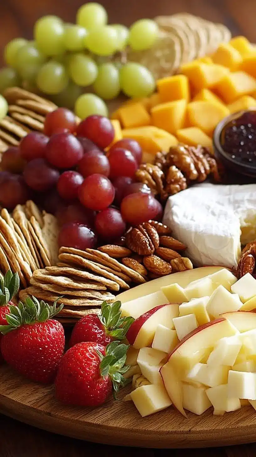 18 Delicious Valentine’s Day Finger Food Ideas 11 Fruit and Cheese Platter