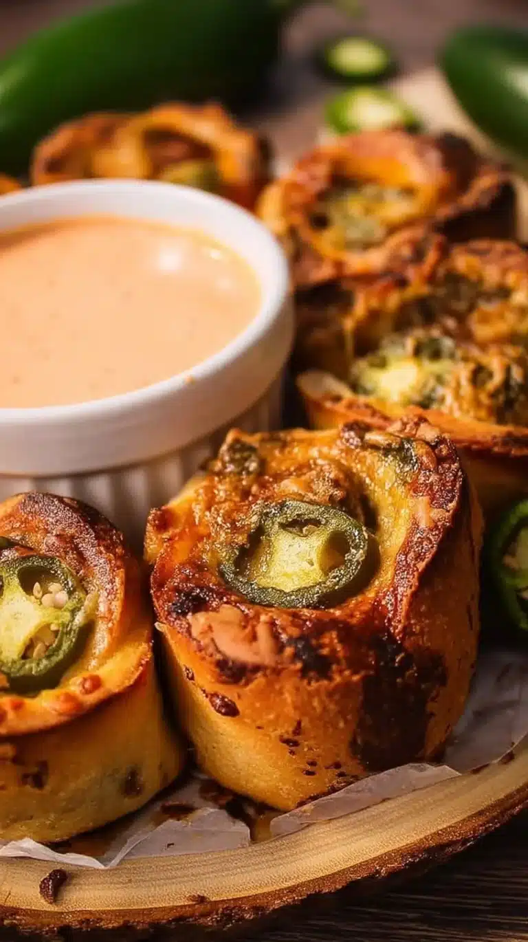Air fryer jalapeño popper rolls served on a plate