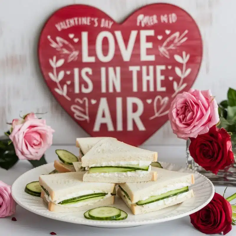 Cucumber Sandwiches 1 Plate of delicious cucumber sandwiches ready for a tea party