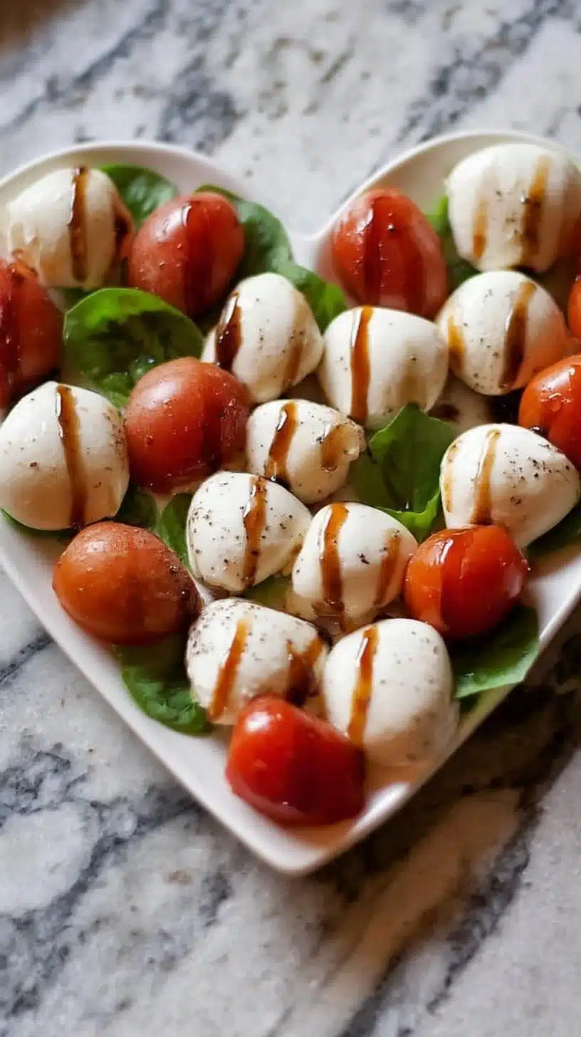 Heart-Shaped Caprese Salad