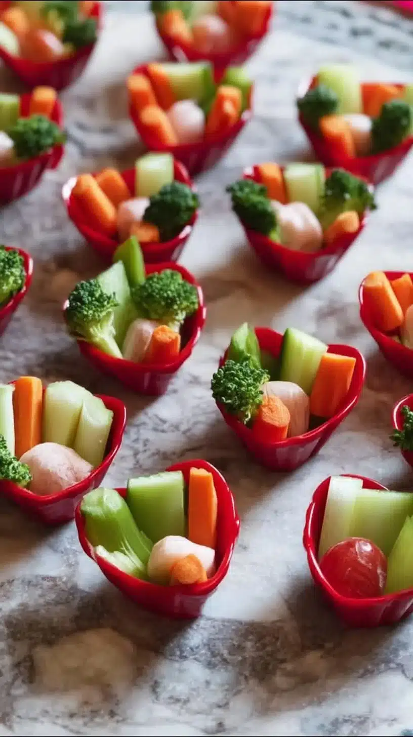 Valentine's Veggie Cups