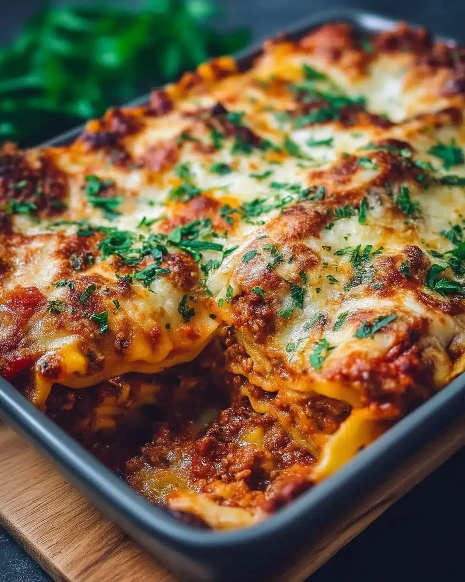 Vegan Lasagna 1 Delicious serving of vegan lasagna with layers of vegetables and plant-based cheese